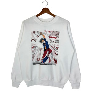 Vintage 90’s Pushead Illustration Sweatshirt Thrasher Magazine Skateboard Pushead Punk Art Sweatshirt Pullover