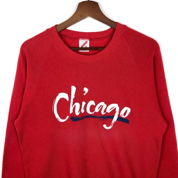 Vintage 80’s Chicago Sweatshirt Raglan Sweatshirt… - image 2