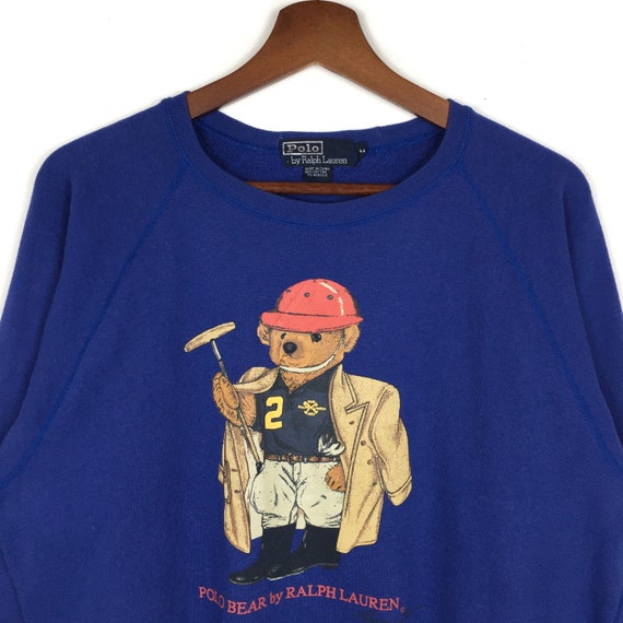 Vintage 90s Ralph Lauren Polo Bear Sweatshirt Printed Polo - Etsy 日本