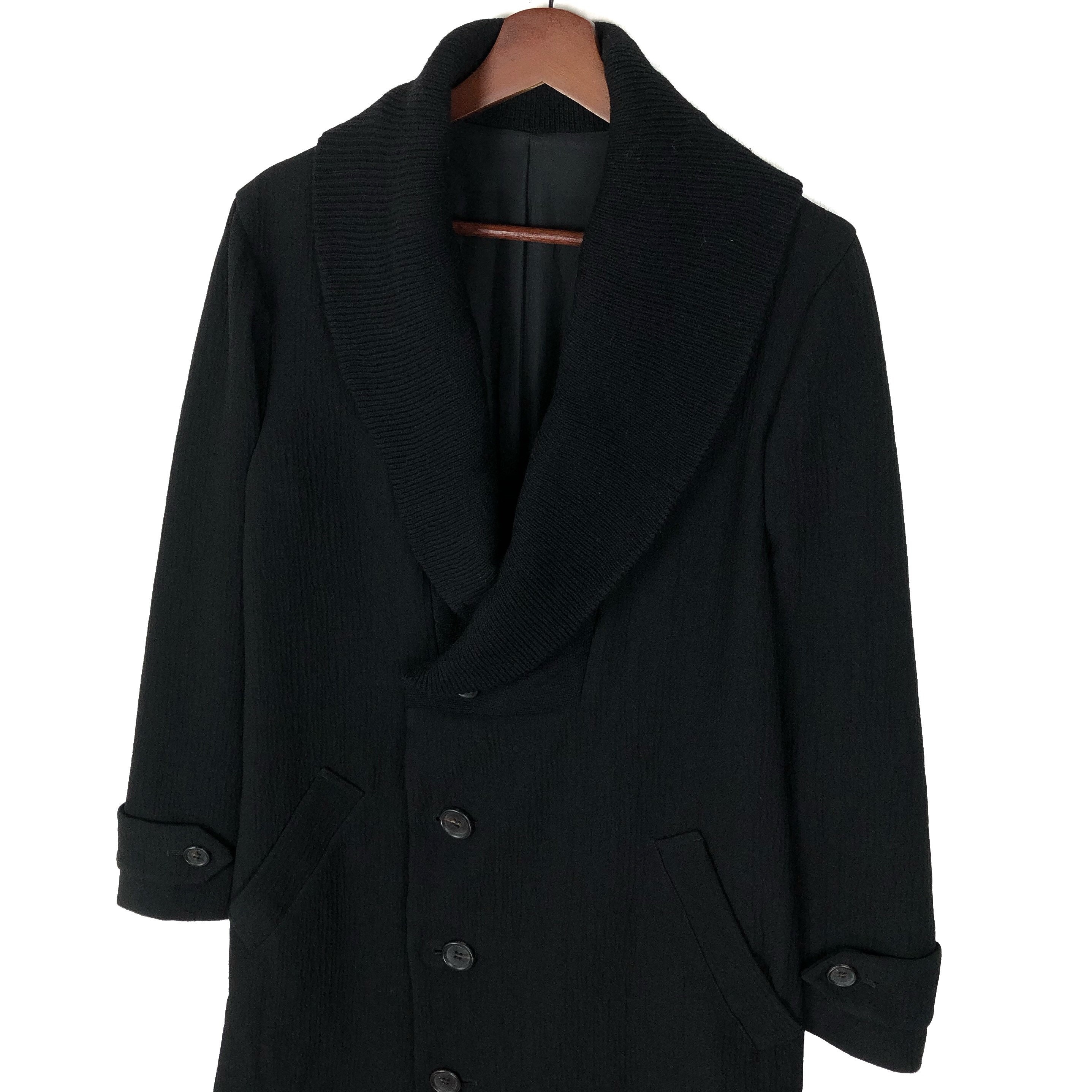 ヨウジヤマモト ウールショールカラーロングジャケット 【公式通販】