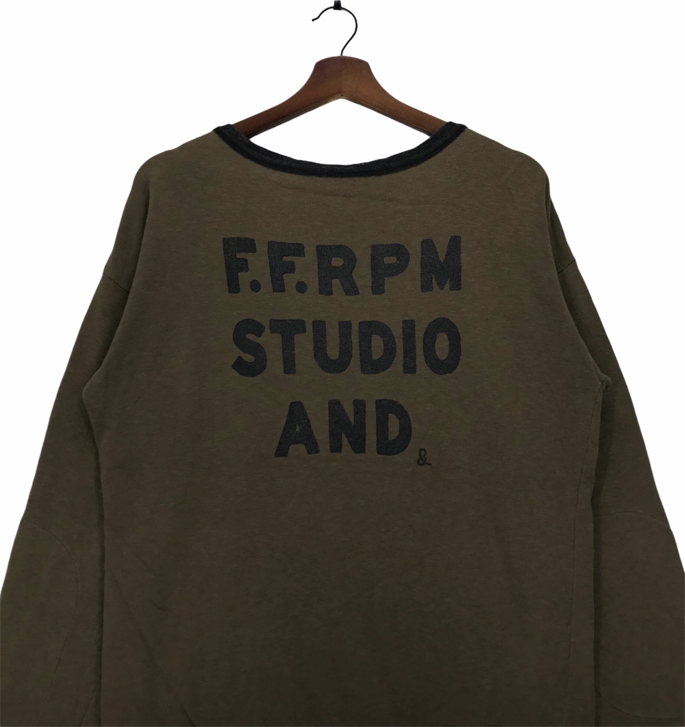 ヴィンテージ 45回転 FFrpm スタジオ クルーネック スウェットシャツ 