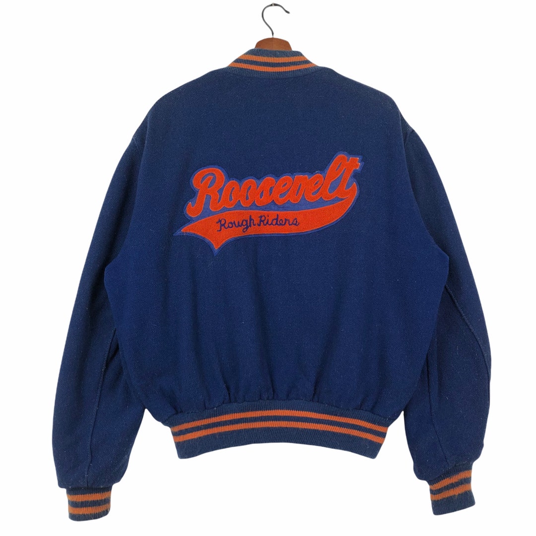 Vintage 60s Delong Theodore Roosevelt Letterman Jacket Rooselvelt