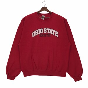 Vintage Ohio State Buckeyes Football Spellout Sweatshirt Ohio State University Pullover Jumper Large Size Vintage Sweatshirt.