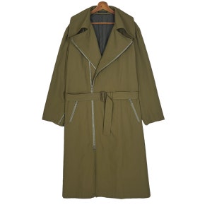 Rare!! Yohji Yamamoto Pour Homme Lapel Collar Trench Coat  Y’s For Men by Yohji Yamamoto Long Coat