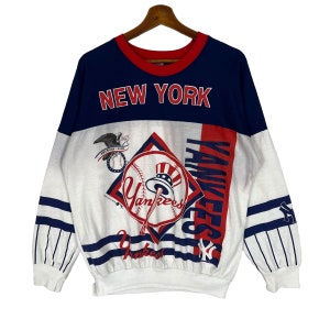 トップス 80s usa newyork yankees pull sweat print Rare!! Vintage 80s NY New York Yankees Spellout Pullover