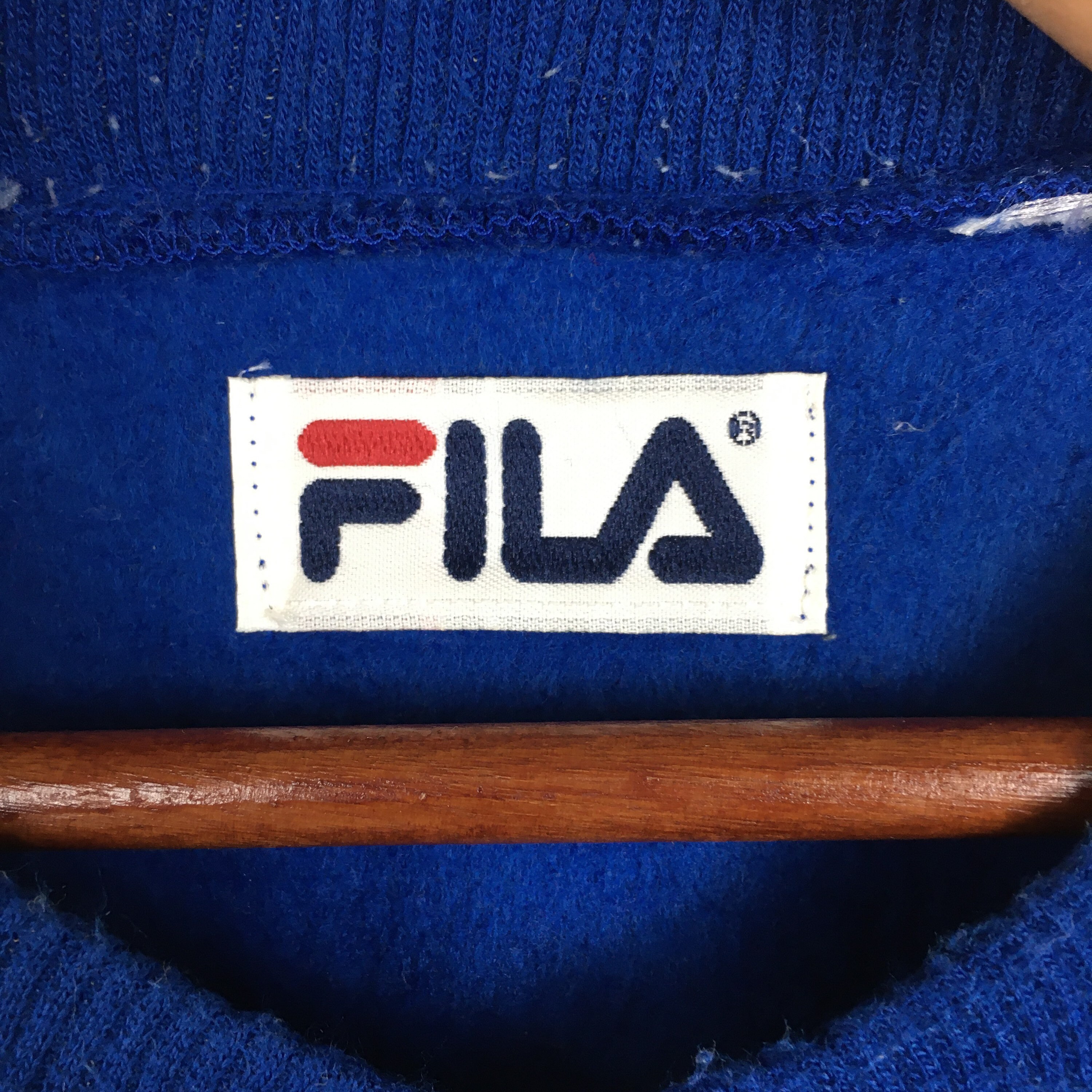 Vintage FILA V-neck Sweatshirt Embroidery Big Logo Spellout - Etsy