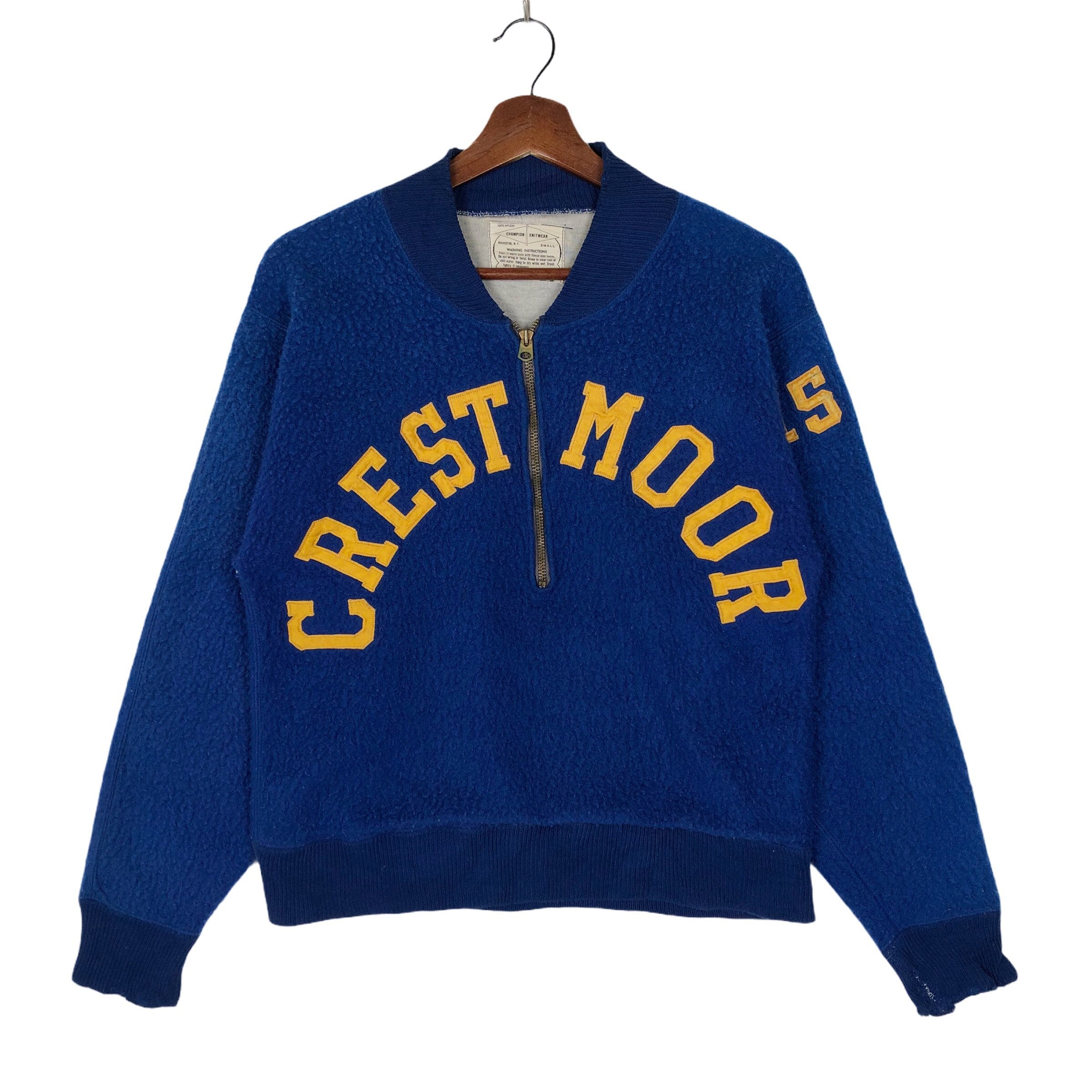 Vintage 40s 50s Champion Crestmoor Half Zip Jacket - Etsy Denmark