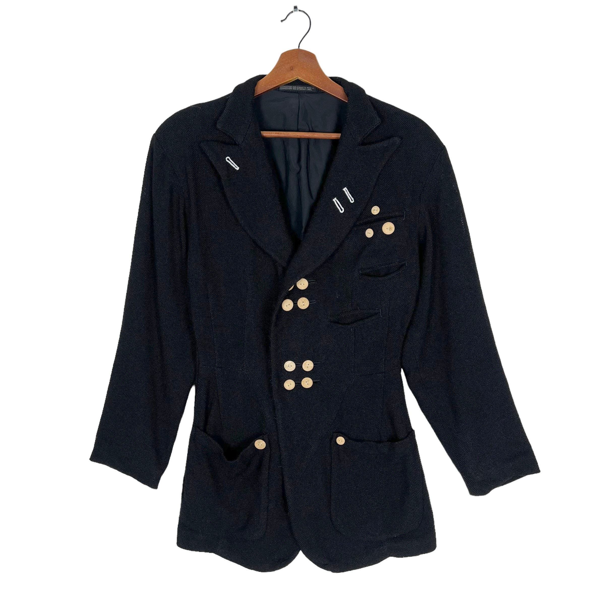 Vintage 80s Yohji Yamamoto Rayon Coat Jacket Made in Japan Size