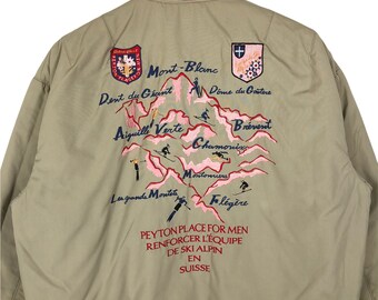 Vintage 90's Peyton Place for Men Souvenir Reversible Bomber
