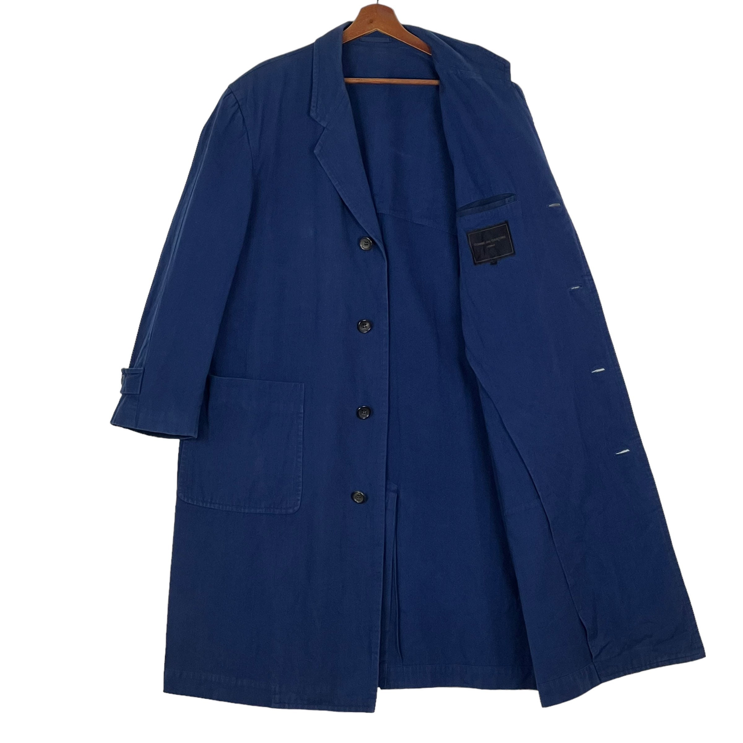Vintage Comme Des Garcons Homme Blue Long Coat - Size Medium - Etsy