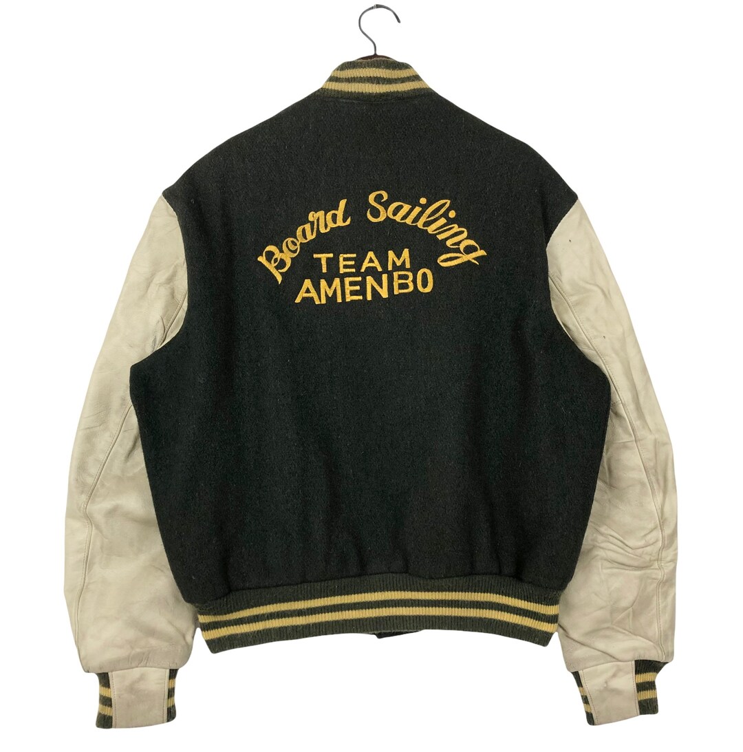 Vintage 80s Golden Bear Varsity Jacket Board Sailing Team - Etsy