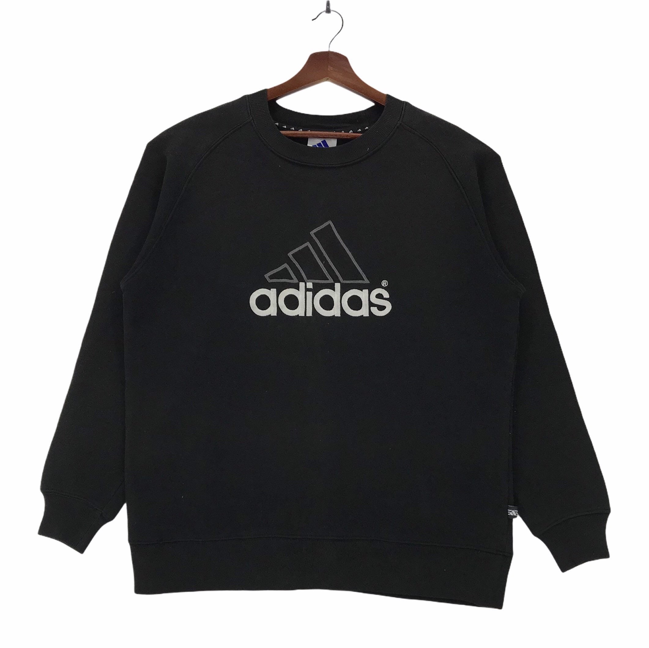 Felpa Adidas Equipment vintage anni 90 Girocollo Ricamo Grande