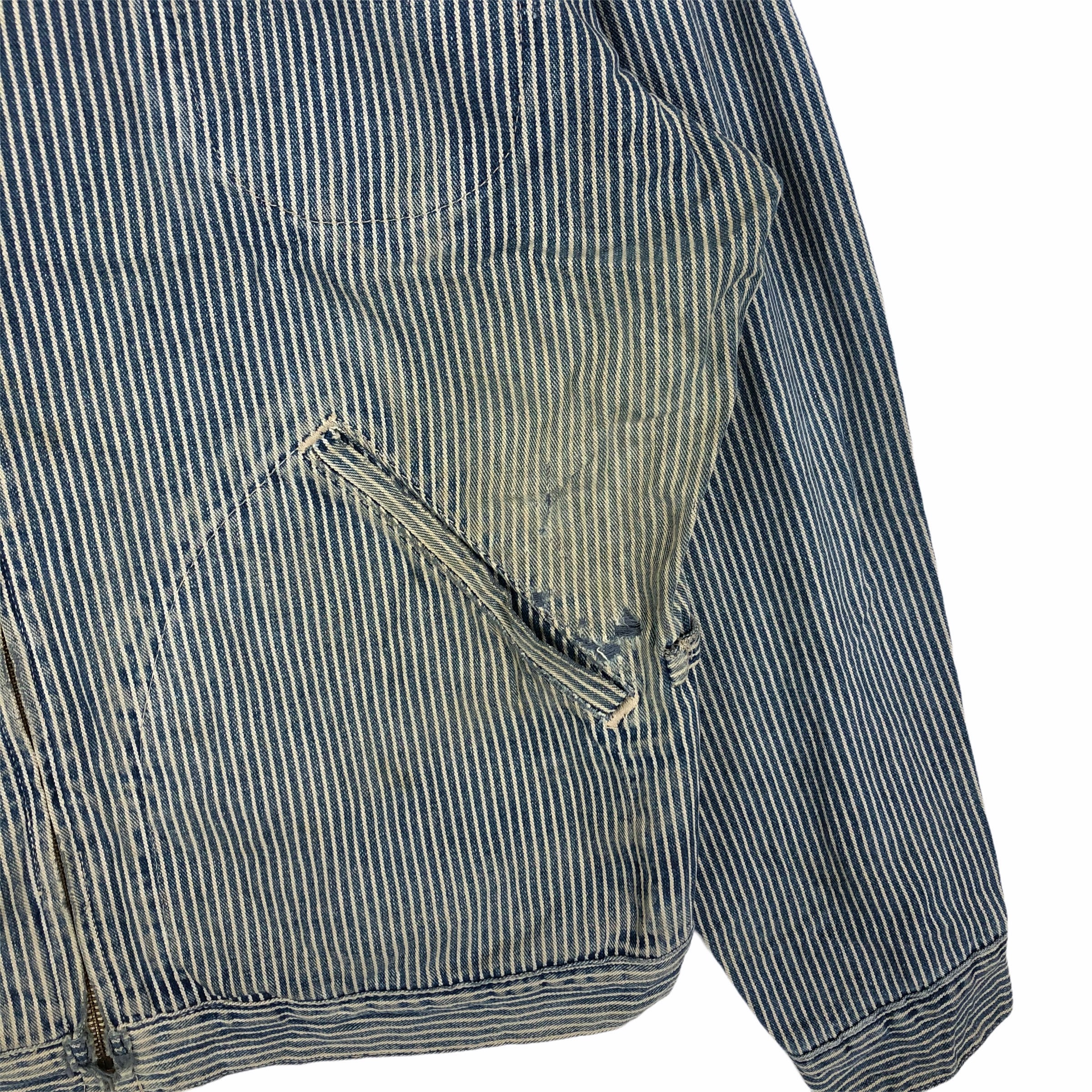 Vintage 90s RRL Ralph Lauren Hikory Jacket Double RL Hikory Denim ...