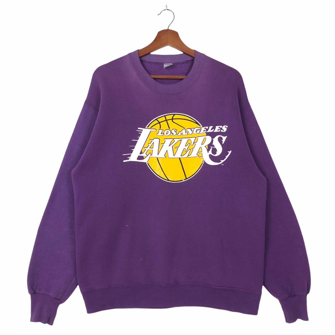 Vintage 90s LA Lakers Sweatshirt Pullover Jumper Los Angeles Lakers Sweatshirt Etsy