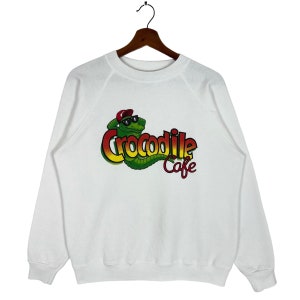 Vintage 90er Jahre Crocodile Cafe Sweatshirt Gr. L
