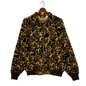 Vintage Woolrich Camouflage Zip Up Jacket Woolrich Hunting Jacket Made In USA Size Medium