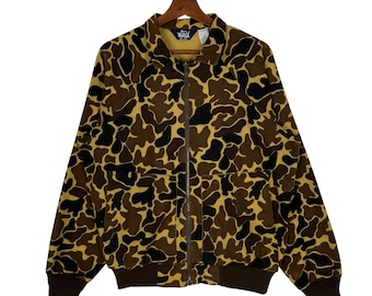 Vintage Woolrich Shadow Bark Camouflage Bomber Jacket Size Medium
