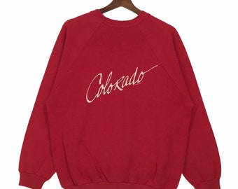 Vintage 90s Colorado Sweatshirt: Crewneck Pullover, Large