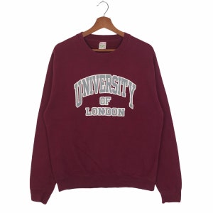 Vintage 90’s University Of London Sweatshirt Crewneck Pullover Large Logo University Of London