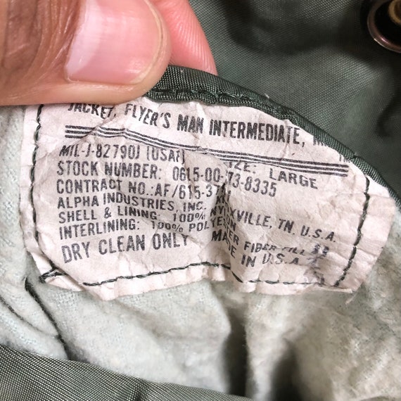 Vintage Alpha Industries Intermediate MA-1 Bomber Jacket