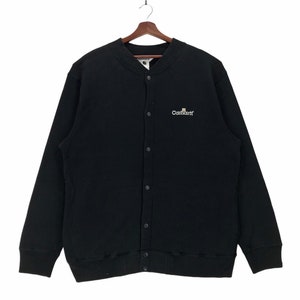 Carhartt Sweatshirt Snap Button Embroidery Small Logo Spellout Carhartt Jacket Varsity Sweatshirt XLarge Size