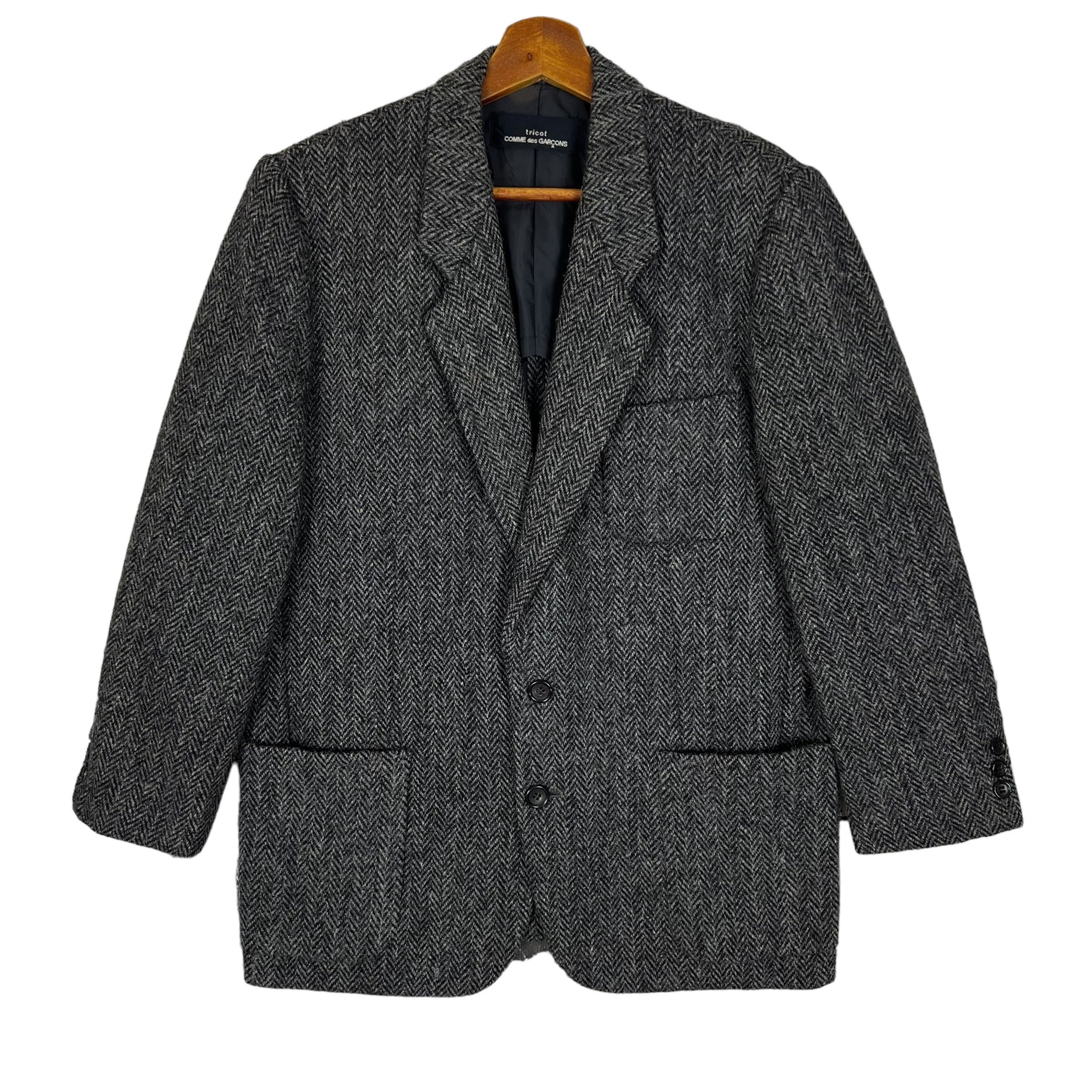 Vintage Tricot Comme Des Garcons Harris Tweed Jacket - Size Vintage Tricot Comme Des Garcons Harris Tweed Jacket - Size
