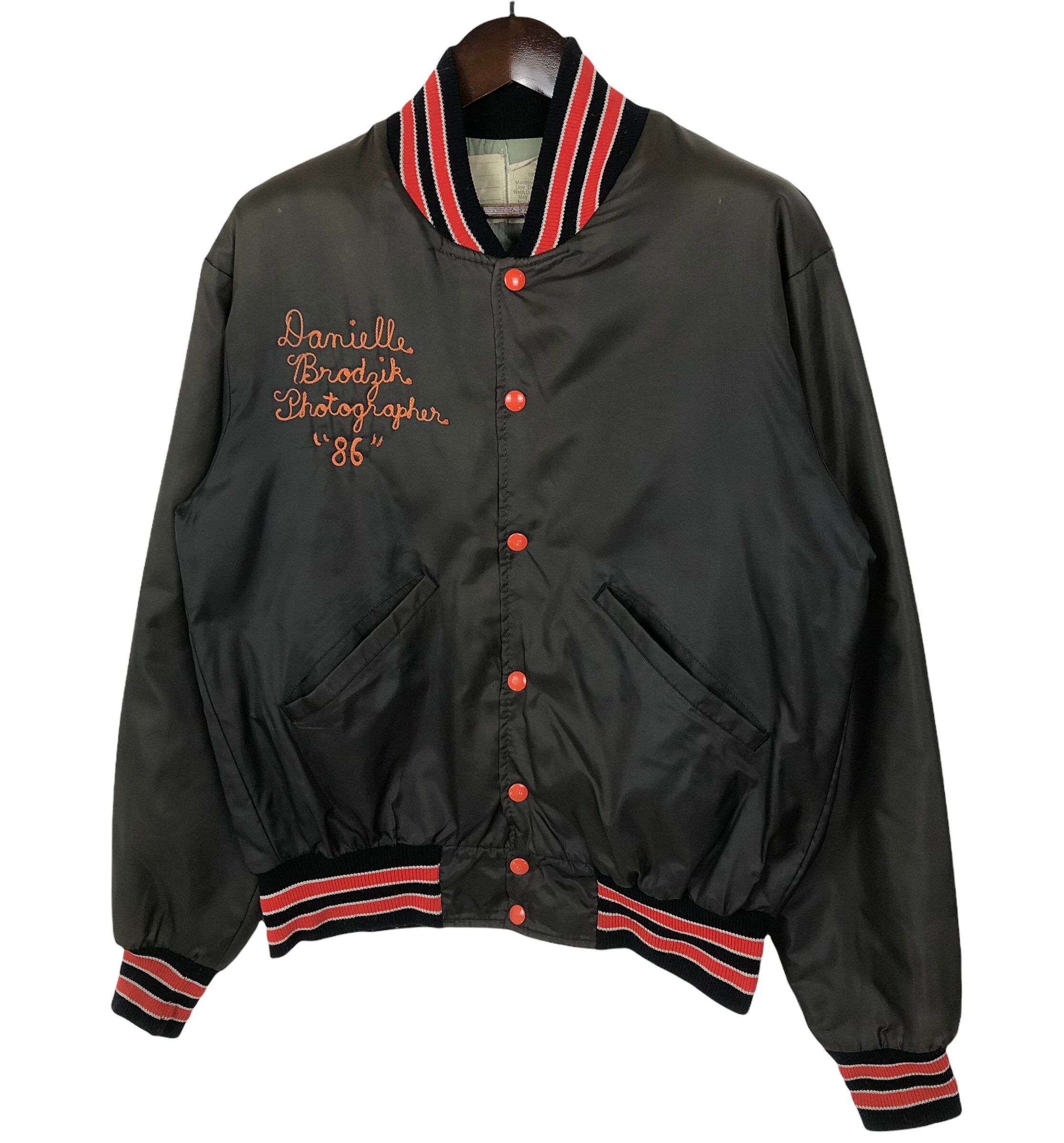 ジャケット・アウター classiclogo nylon varsity jacket Icecream Nylon Bomber Jacket in Black | SVD USA