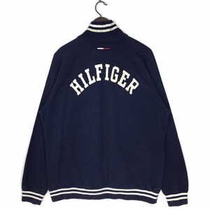 Vintage Tommy Hilfiger Zip Up Sweatshirt: Big Logo Jacket (M)