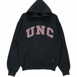 Vintage 90s UNC Hoodie: University North Carolina Embroidered Sweatshirt (Medium)