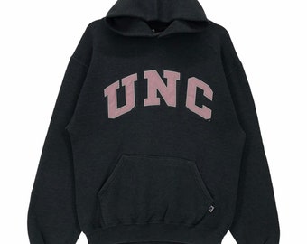 Vintage UNC-hoodie uit de jaren 90: geborduurd sweatshirt van University North Carolina (medium)