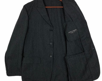 Amazing!! Comme Des Garcons 1998 Runway Herringbone Tweed Jacket Blazer