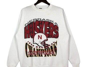 Vintage 90s Nebraska Huskers Champion Sweatshirt - Size Large