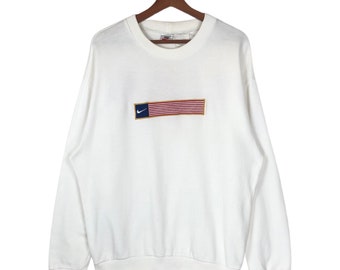 Vintage Nike USA Sweatshirt, Embroidered Big Logo (Medium)