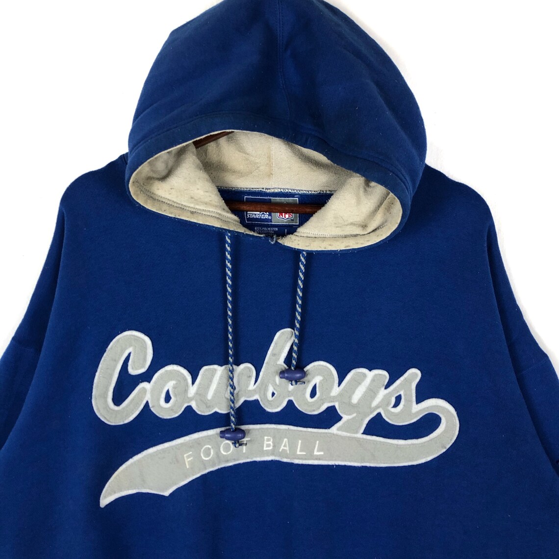Vintage Starter Nfl Dallas Cowboys Hoodie Spellout Embroidery Etsy