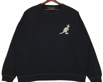 Vintage 90s Kangol Sweatshirt: Embroidered Kangaroo Logo, XLarge