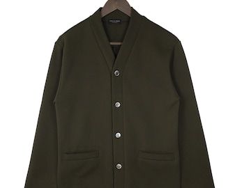 Vintage jaren 80 Comme Des Garcons Homme Plus groen sweatshirtjack - Made in Japan