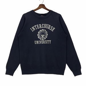Vintage 80s Intercourse University Crewneck Printed Intercoursorum Universitas SpellOut Large size Vintage Sweatshirt
