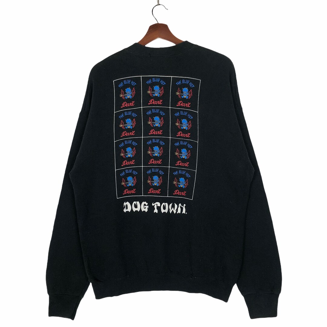 DOG TOWN THE RED HOT DEVIL スウェット 90’s 90年代ヴィンテージドッグタウンスウェットシャツ：ブルーホットデビル
