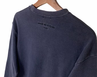 Vintage 90's Comme Des Garcons Sweatshirt: Embroidered Logo, Faded