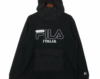 Sudadera con capucha vintage Fila con logo grande