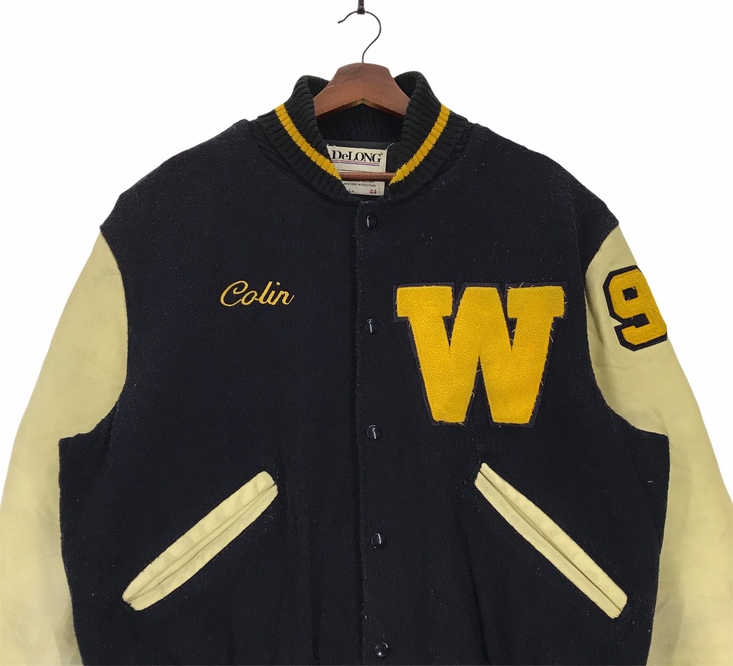 Vintage 80s Delong Winkler Wool Jacket Versity Snap Button - Etsy