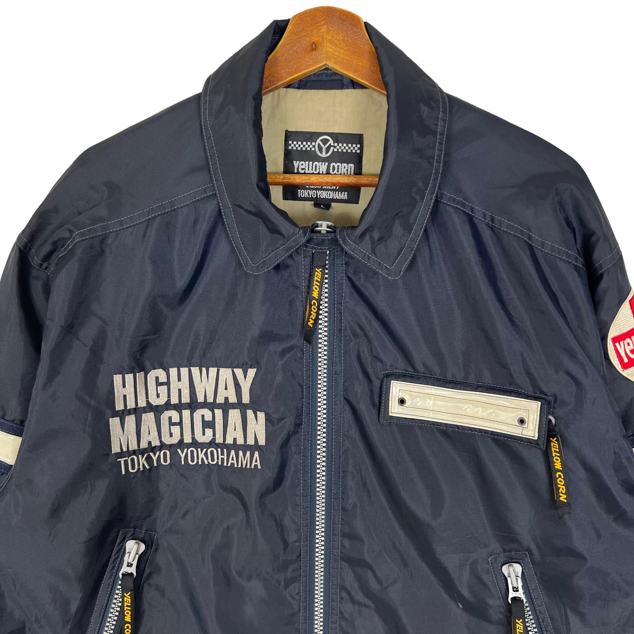 Vintage Yellow Corn Highway Magician Bomber Jacket Yellow Vintage Yellow Corn Highway Magician Bomber Jacket Yellow