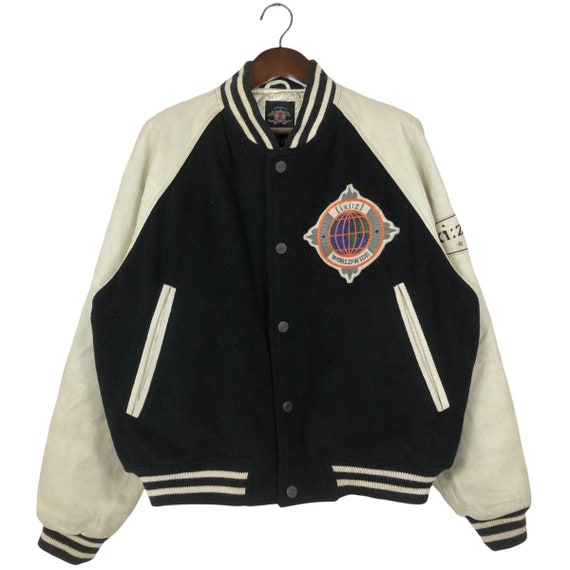 Vintage Ixi:z Worldwide Varsity Leather Jacket Japanese