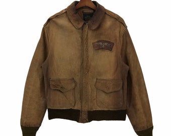 Vintage 70's Avirex Type A-2 Leather Bomber Jacket Avirex Vintage 70's Avirex Type A-2 Leather Bomber Jacket Avirex
