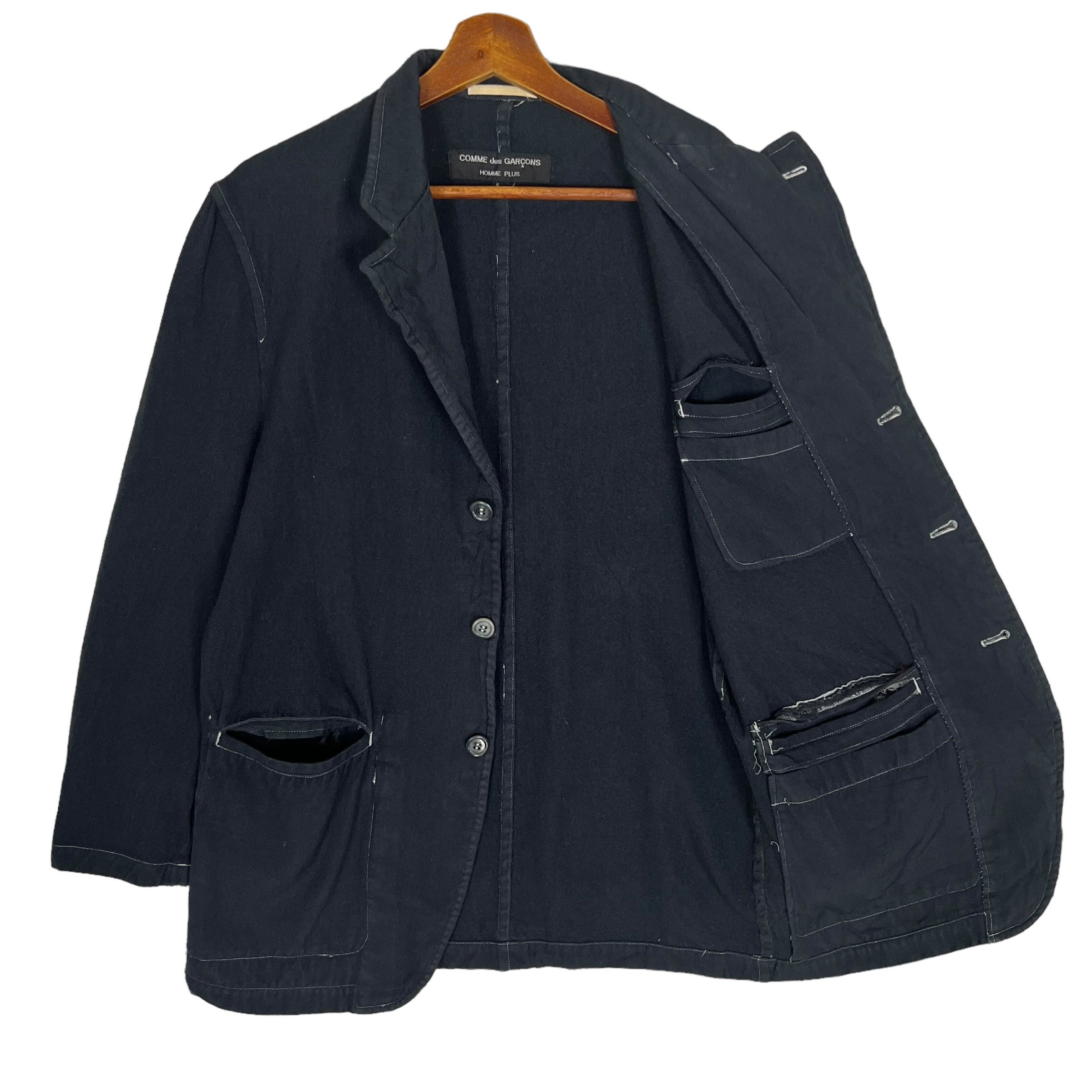 COMME des GARCONS / 1994/ジャケット/M/レーヨン/BLK/ej10038m// Vintage 1994 Comme Des Garcons Homme Plus JACKET Size Small - Etsy