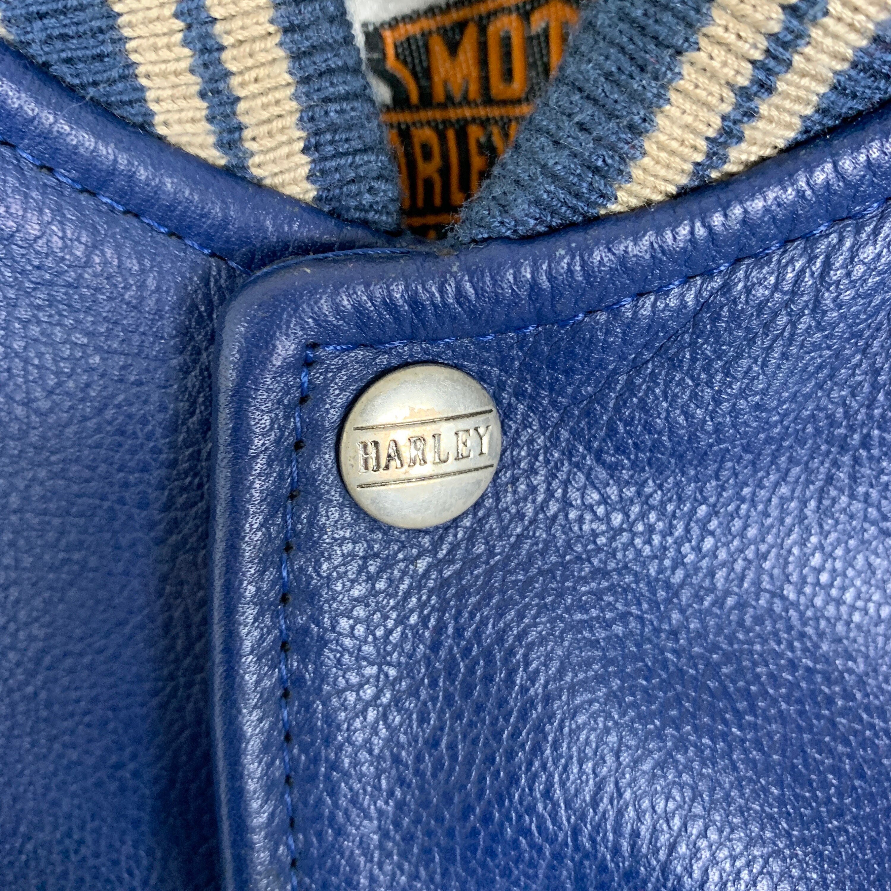 Vintage 90's Harley Davidson Bomber Leather Jacket Size Small - Etsy