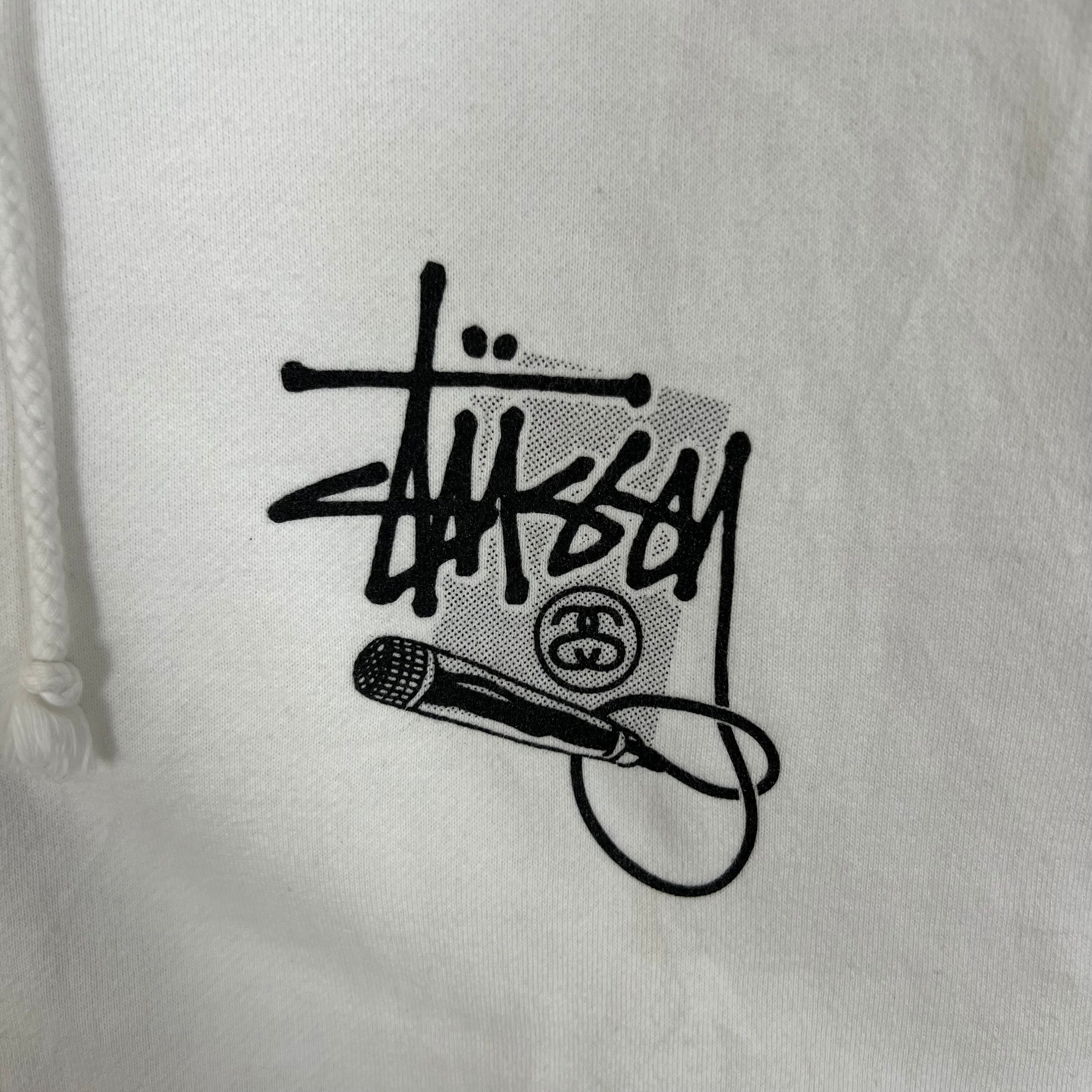 Vintage Stussy Zip up Hoodie Sweatshirt - Mega Mix Design, Size