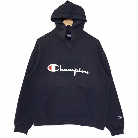 Vintage Champion Script Logo Hoodies 