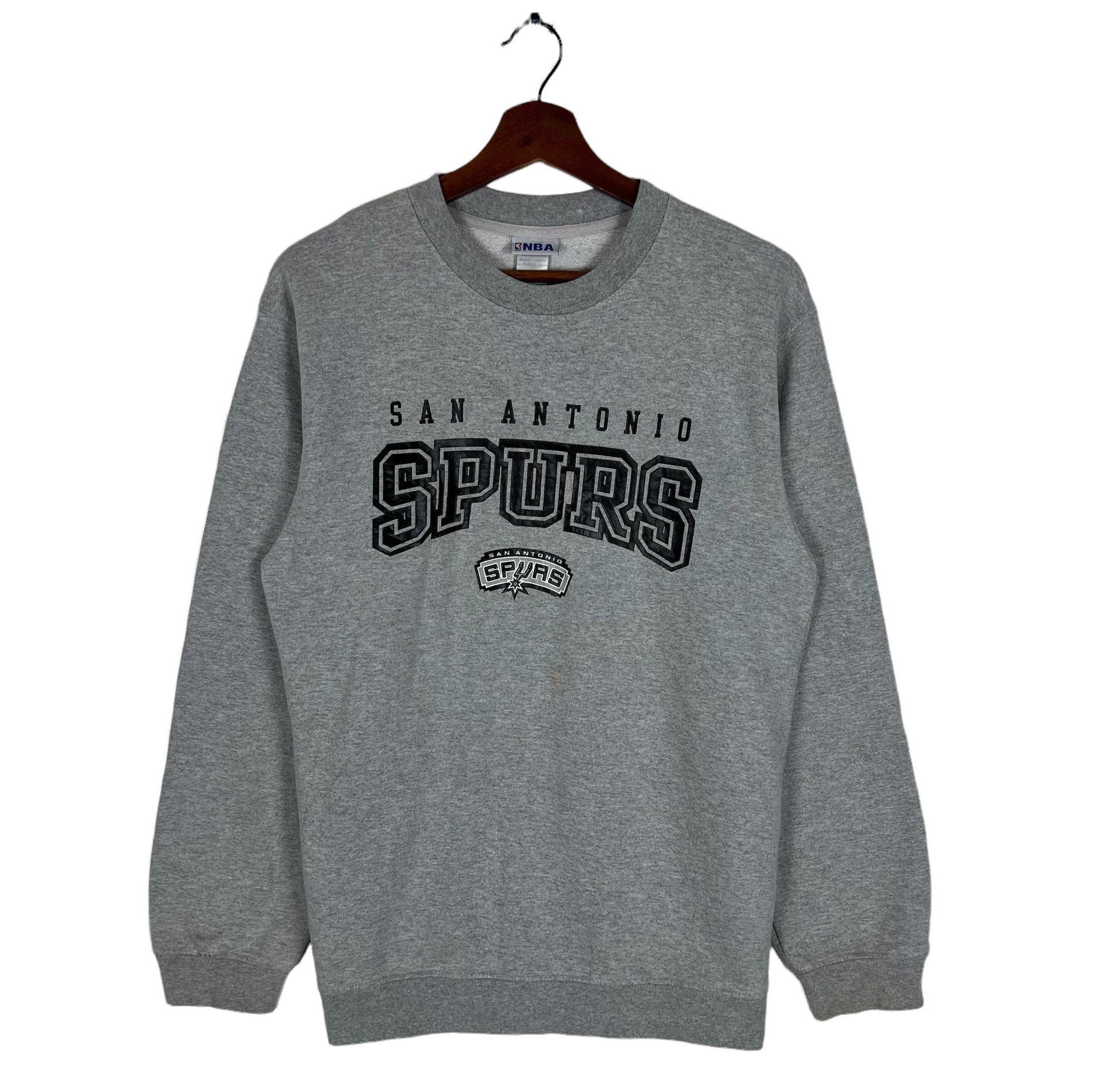 CustomCat San Antonio Spurs Vintage NBA Crewneck Sweatshirt Heliconia / 5XL