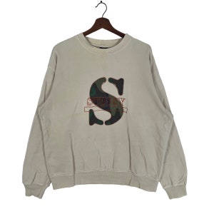 Vintage Stussy Sweatshirt: Camouflage Logo, Size Small